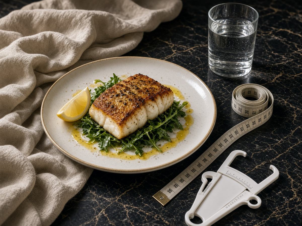 Definizione: piatto preciso di pesce, verdure e limone
